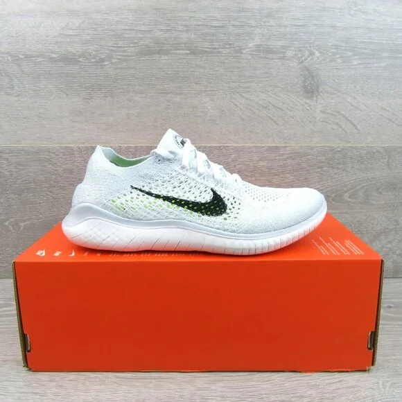 Nike Free RN Flyknit 2018 Womens Size 7.5 Running Shoes White NEW - Picture 2 of 14